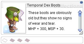 Temporal Boots Of Dexterity / Temporal Dex Boots :: Armor :: Footgear.